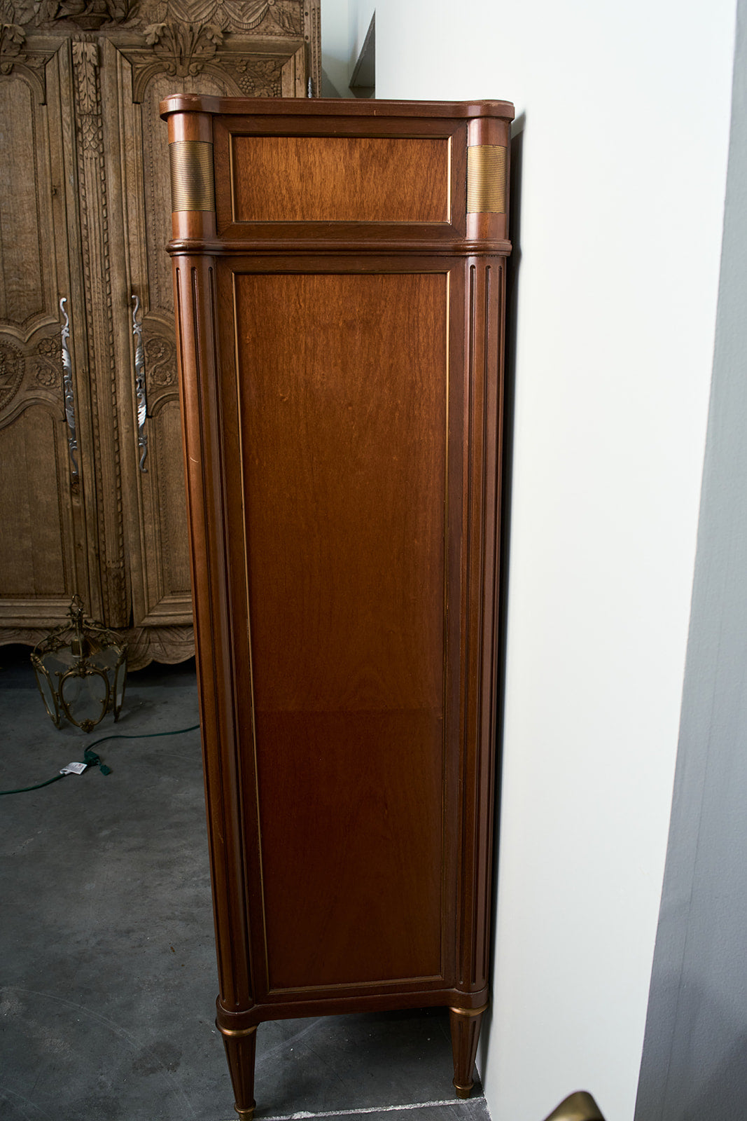 French Louis XVI Style Flame Mahogany Secrétaire à Abattant