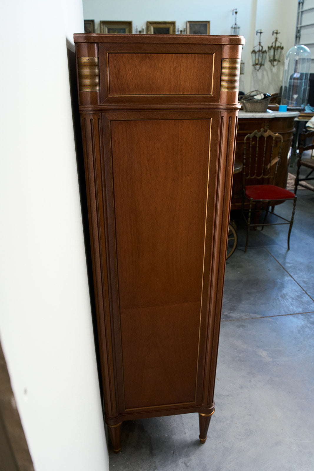 French Louis XVI Style Flame Mahogany Secrétaire à Abattant
