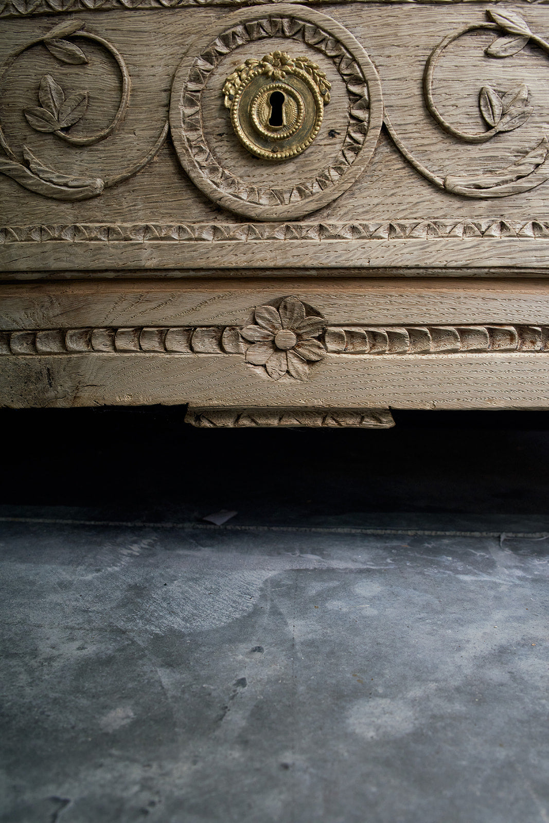18th Century Louis XVI Bleached Oak Commode