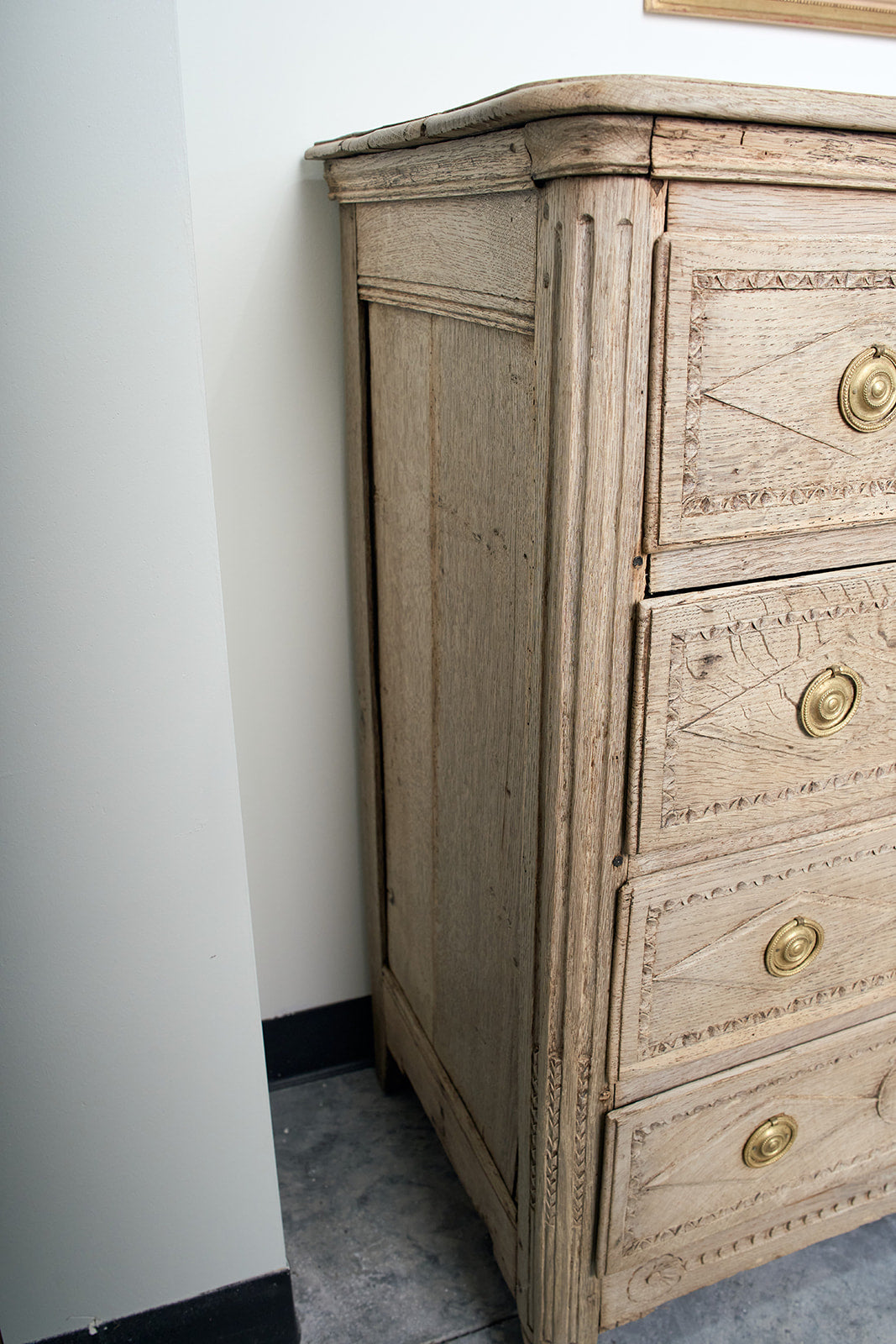 18th Century Louis XVI Bleached Oak Commode