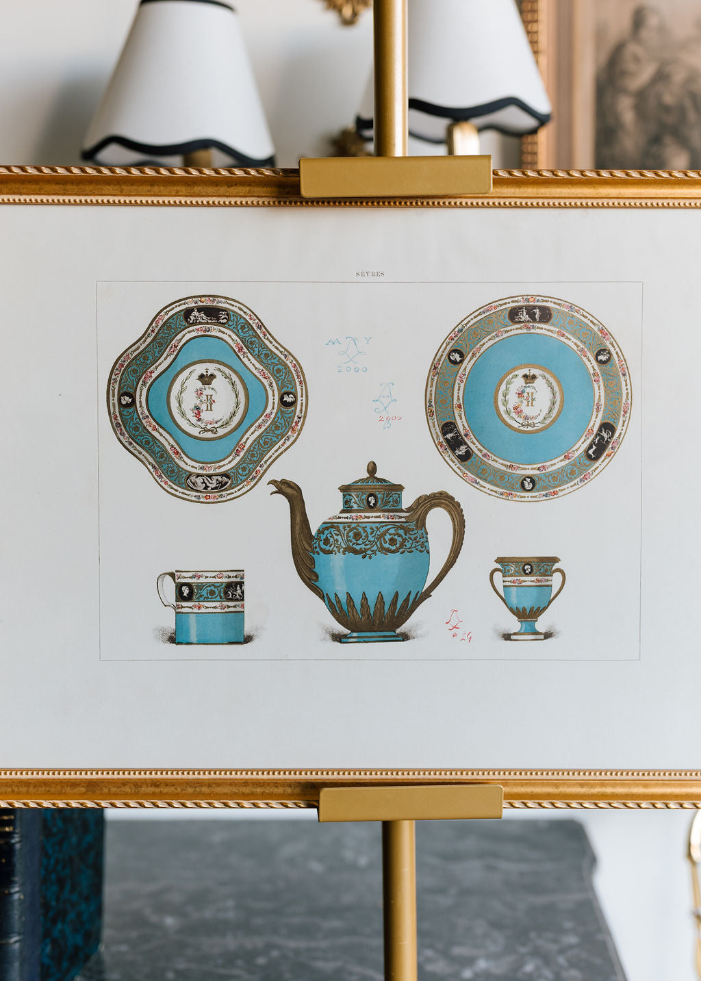 Sèvres Cameo Service of Catherine the Great, 19th Century French Chromolithograph