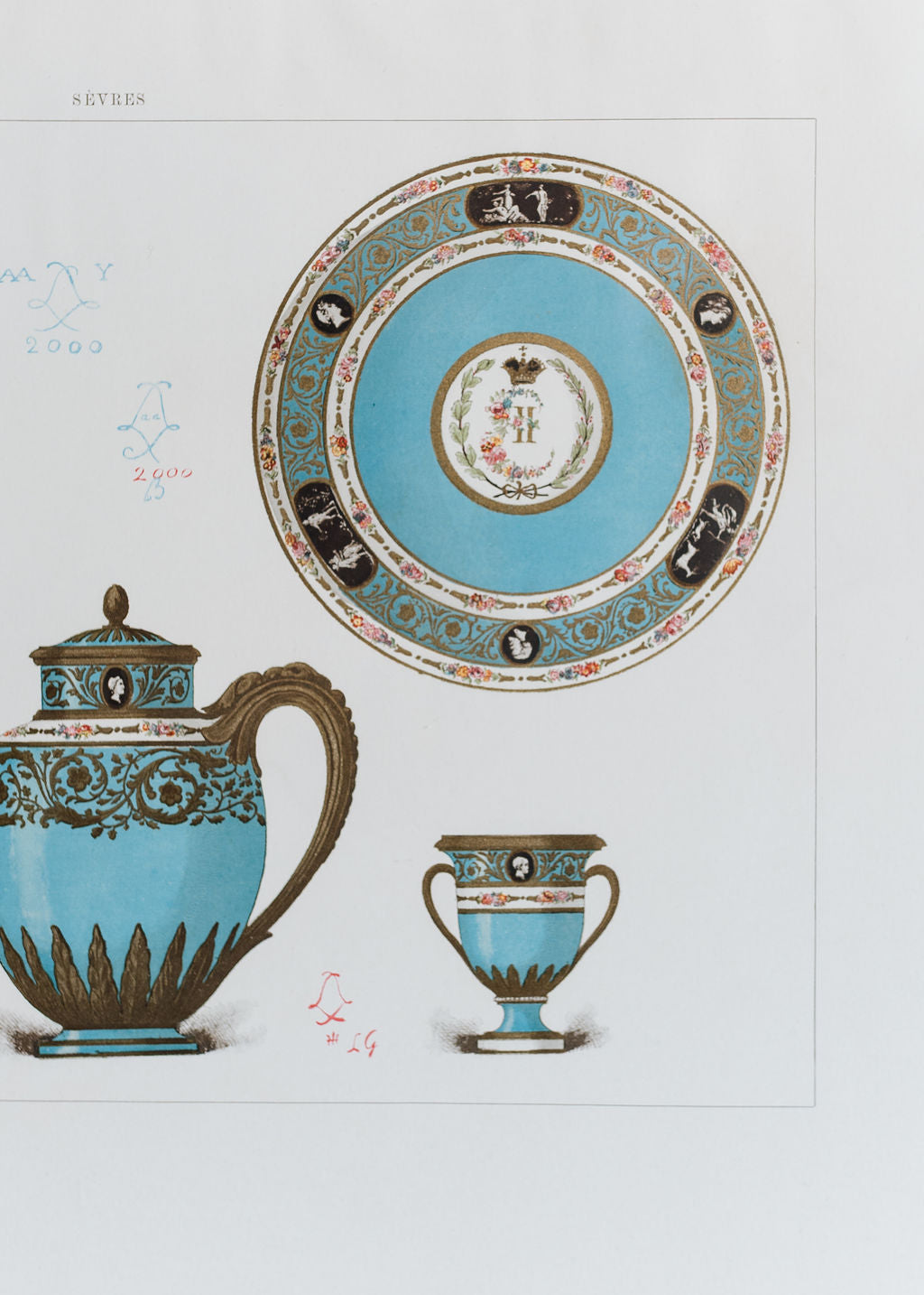 Sèvres Cameo Service of Catherine the Great, 19th Century French Chromolithograph