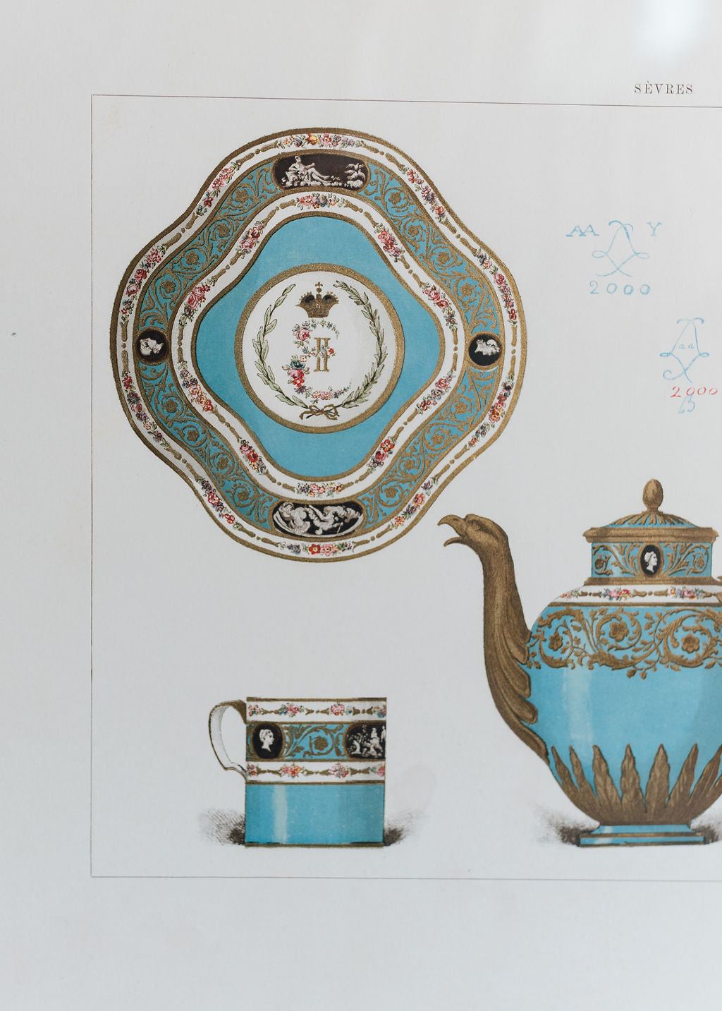 Sèvres Cameo Service of Catherine the Great, 19th Century French Chromolithograph