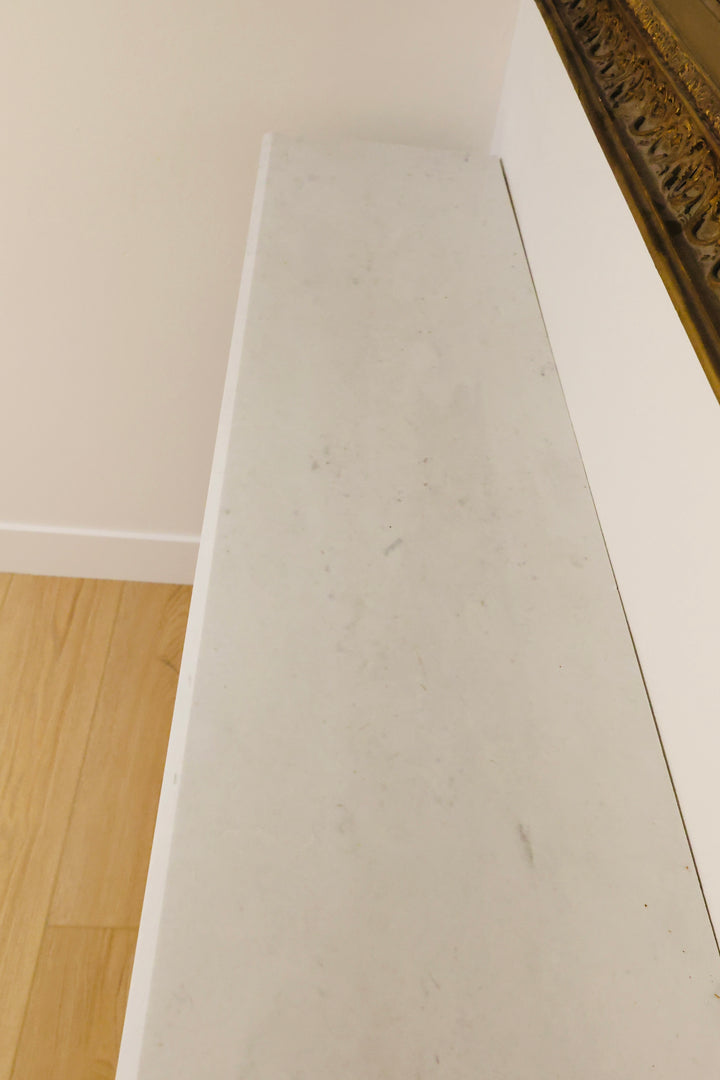 19th Century Carrara Marble Fireplace Mantel
