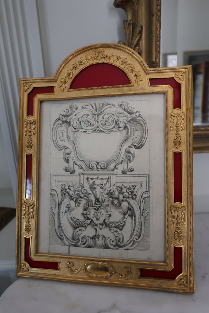 Large Gilt Bronze French Photo Frame
