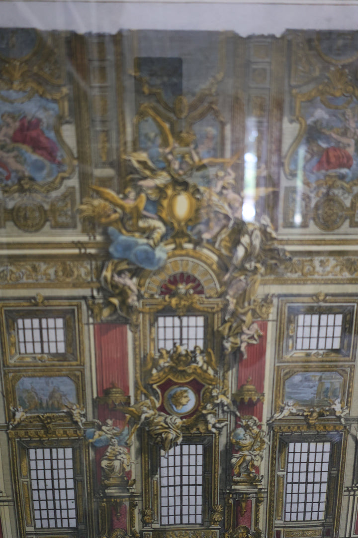 18th Century Hand Colored Framed Engraving