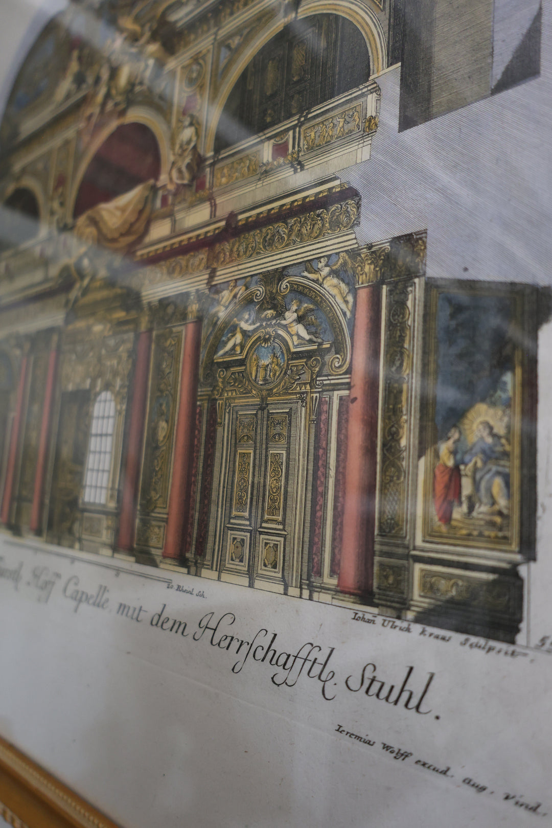 18th Century Hand Colored Framed Engraving