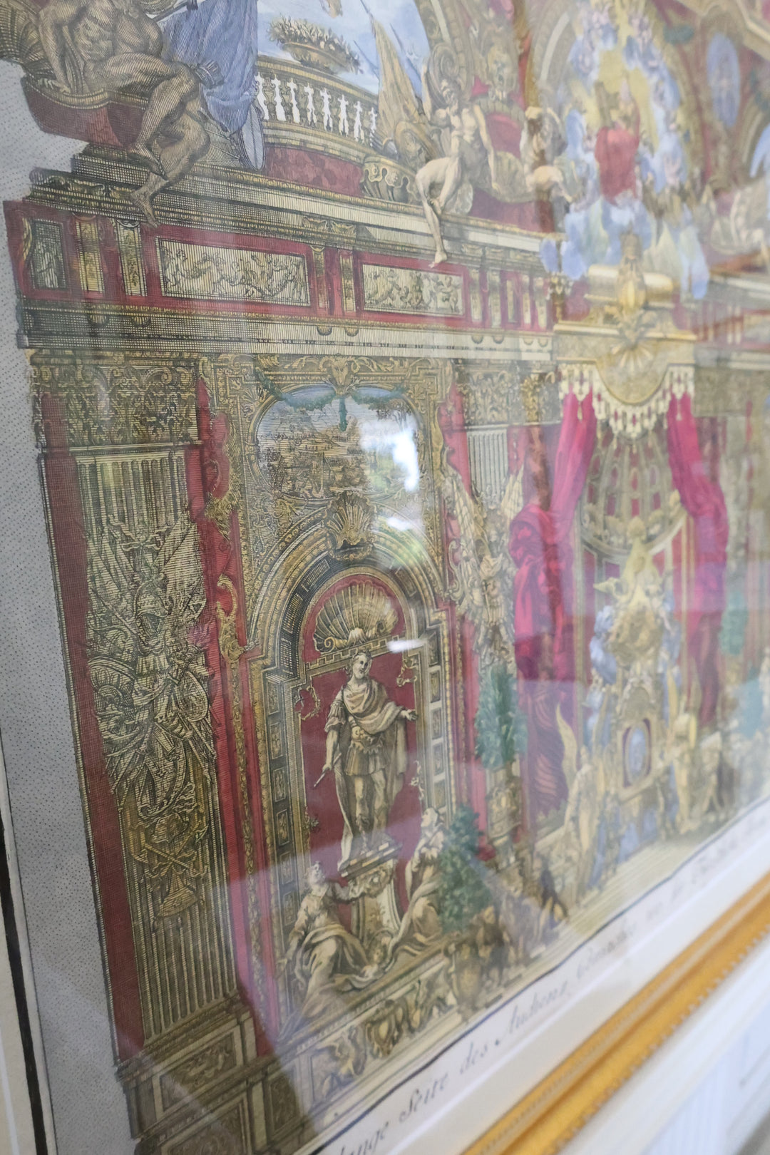 18th Century Hand Colored Framed Engraving