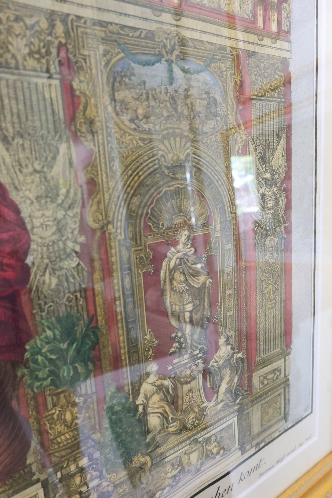 18th Century Hand Colored Framed Engraving