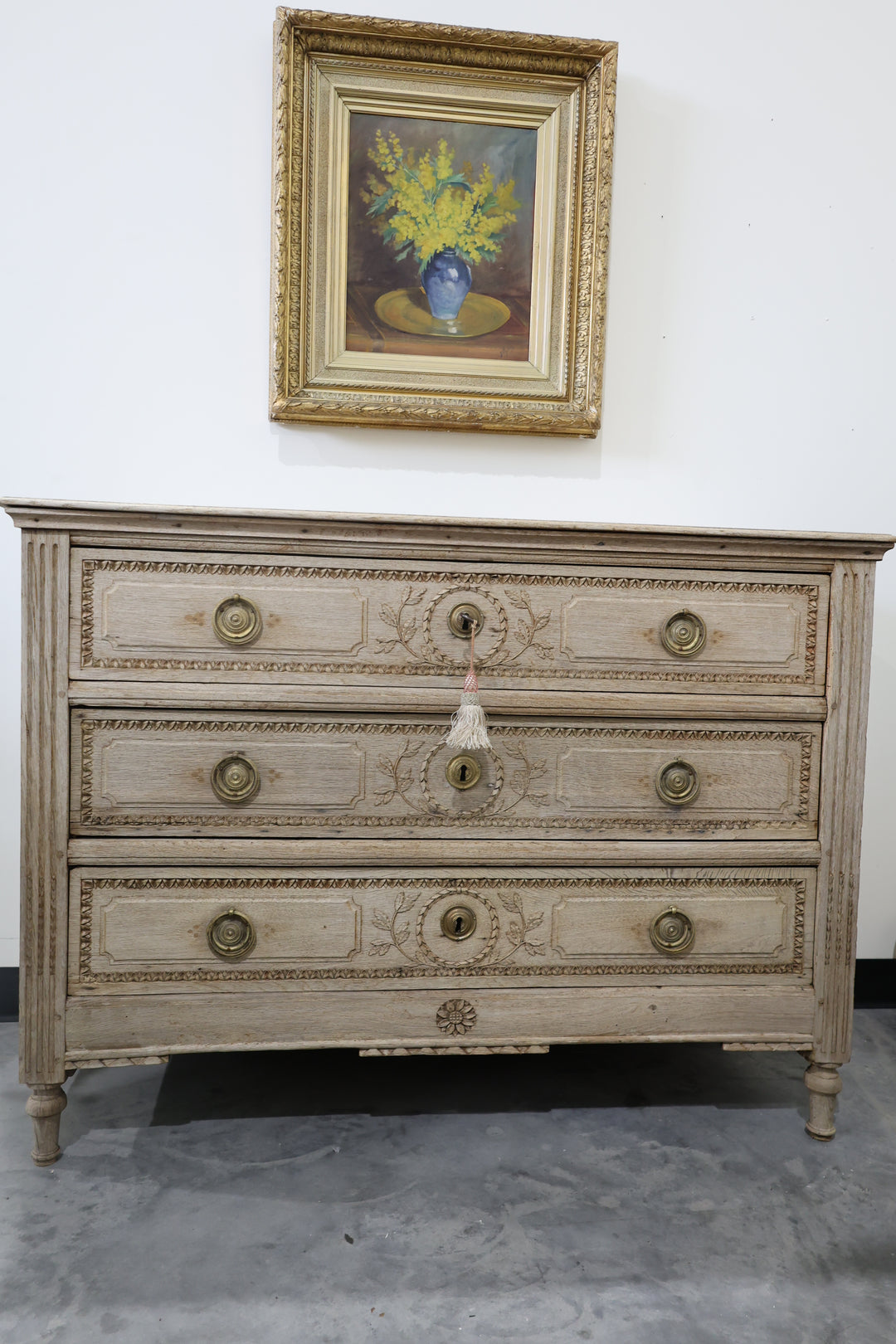 18th Century Louis XVI Bleached Oak Commode