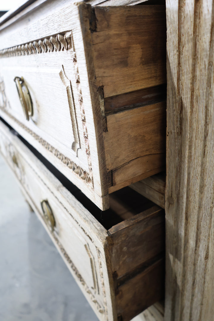 18th Century Louis XVI Bleached Oak Commode