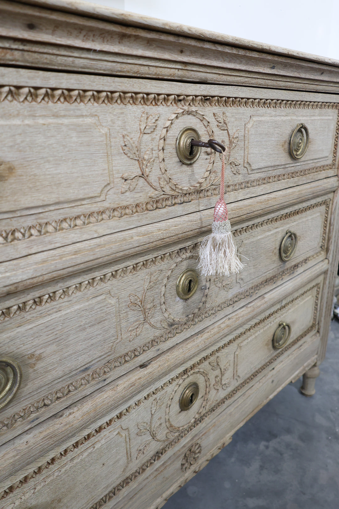 18th Century Louis XVI Bleached Oak Commode