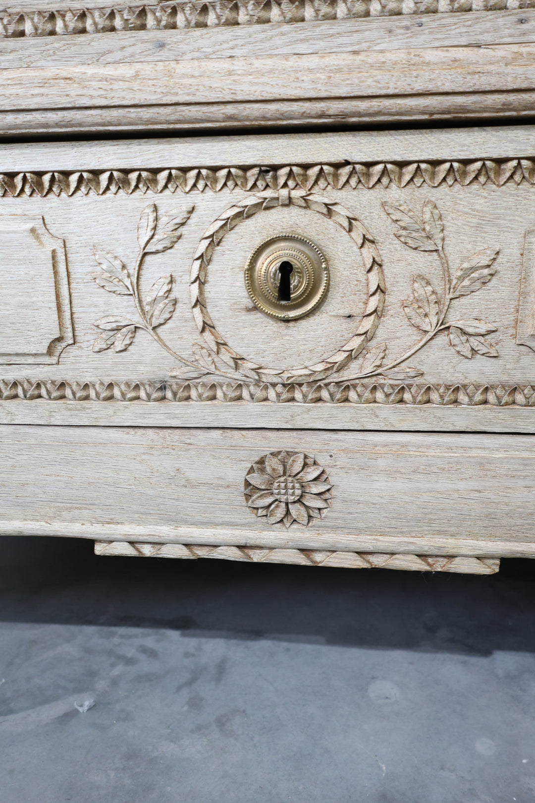18th Century Louis XVI Bleached Oak Commode