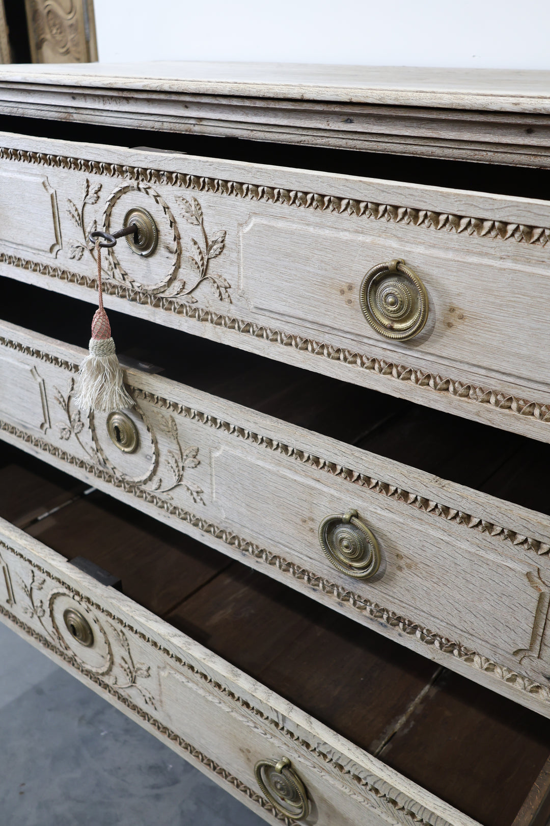 18th Century Louis XVI Bleached Oak Commode