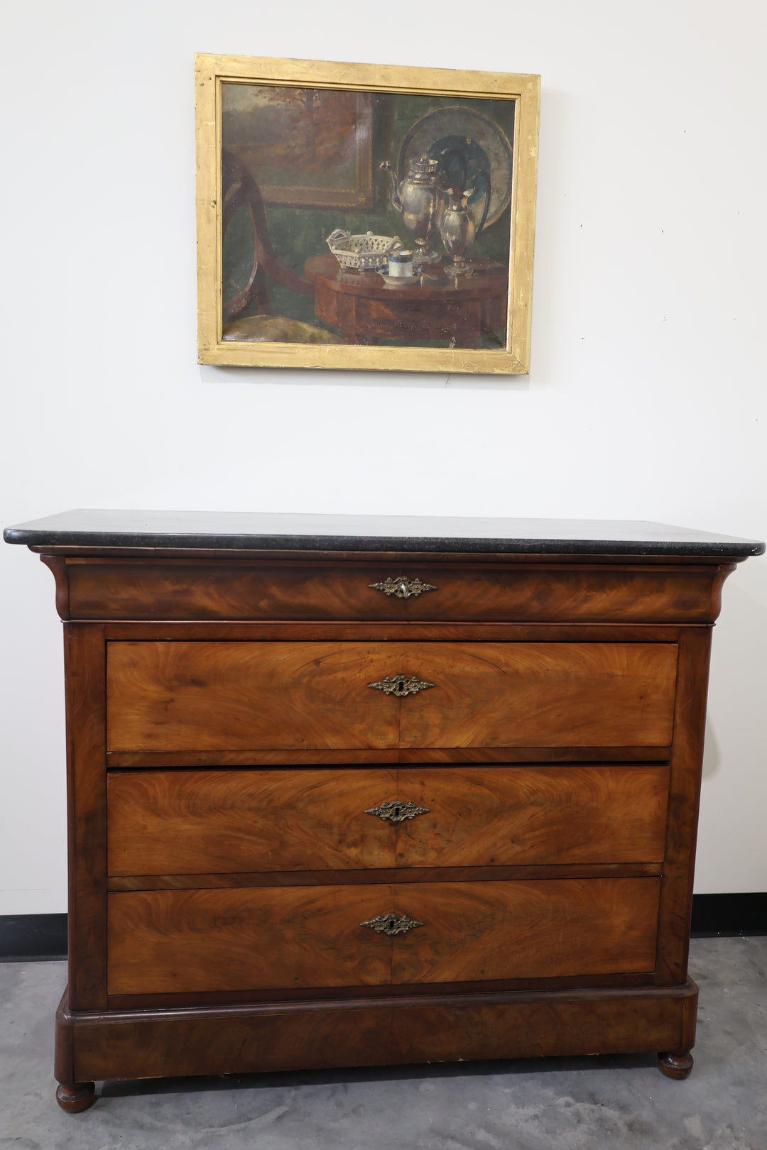 Louis Philippe Flame Mahogany Commode