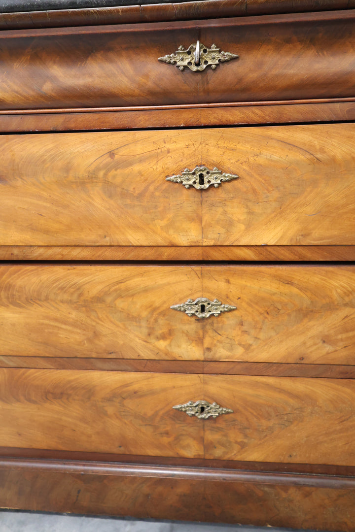 Louis Philippe Flame Mahogany Commode