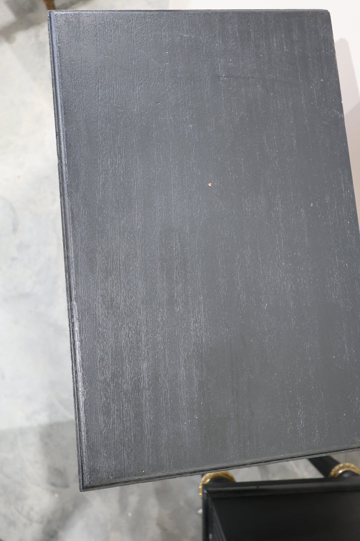 French Louis XVI Style Ebonized Nightstands