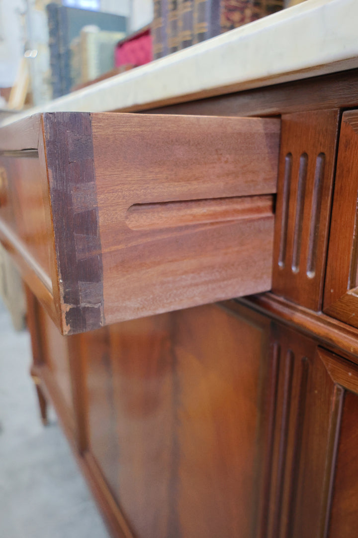 French Louis XVI Style Flame Mahogany Sideboard