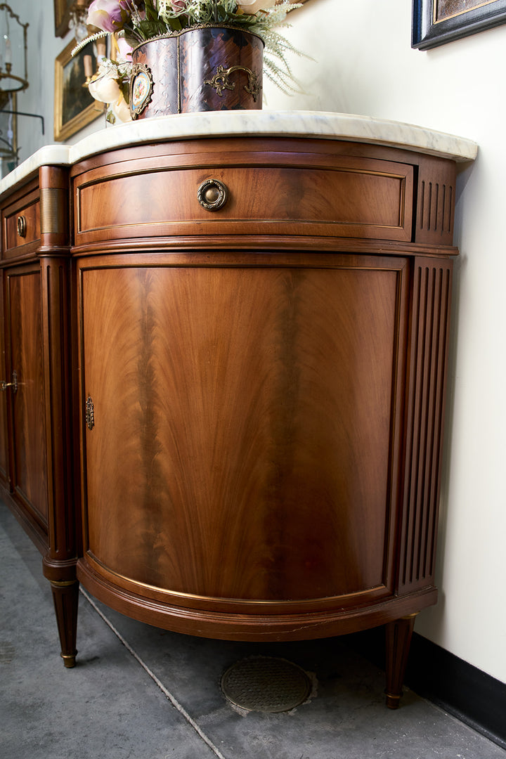 French Louis XVI Style Flame Mahogany Sideboard