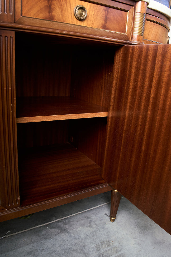 French Louis XVI Style Flame Mahogany Sideboard