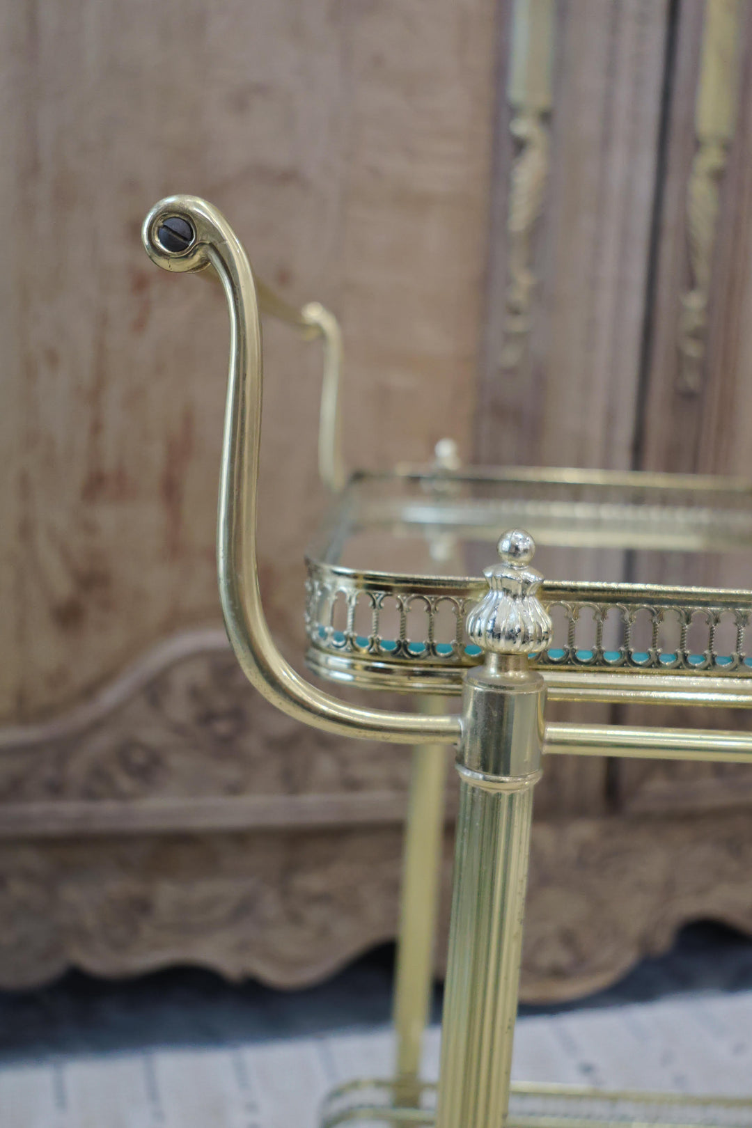 French Brass Bar Cart