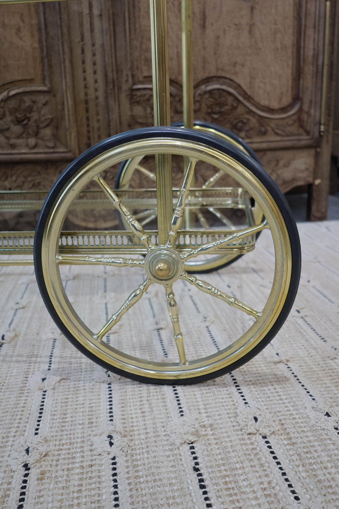 French Brass Bar Cart