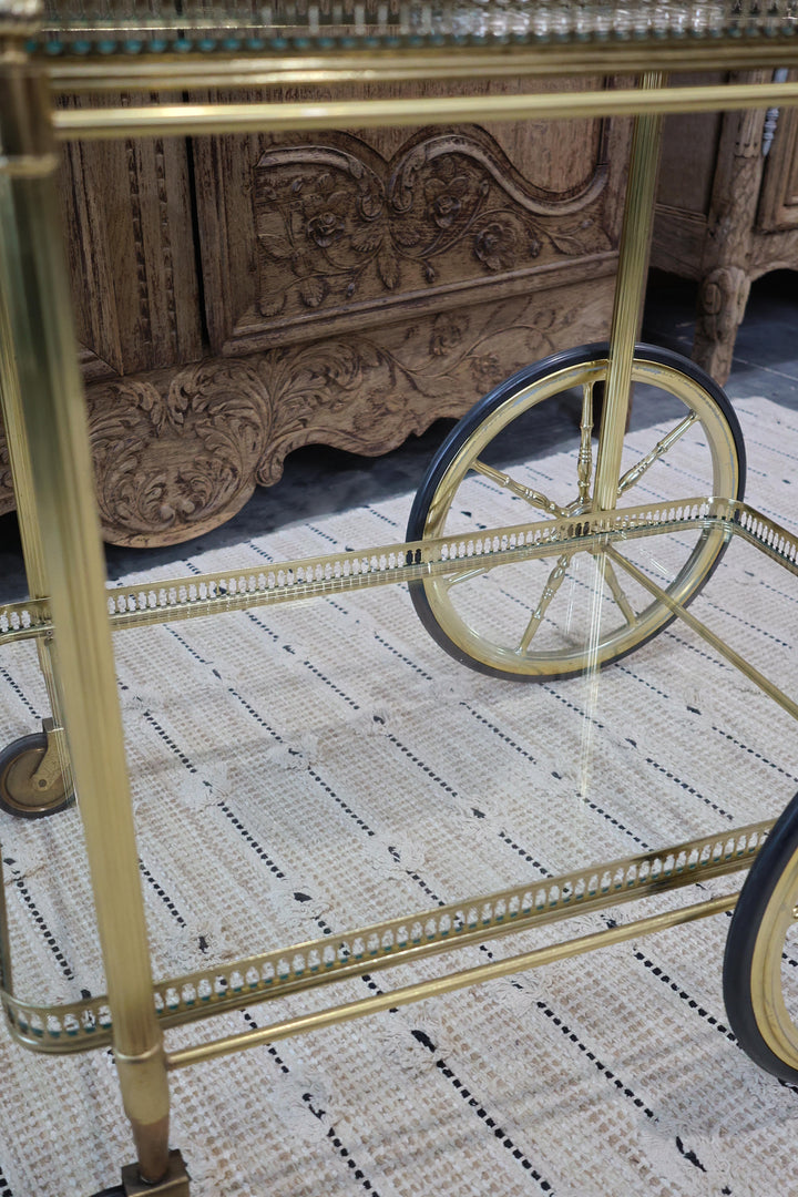 French Brass Bar Cart
