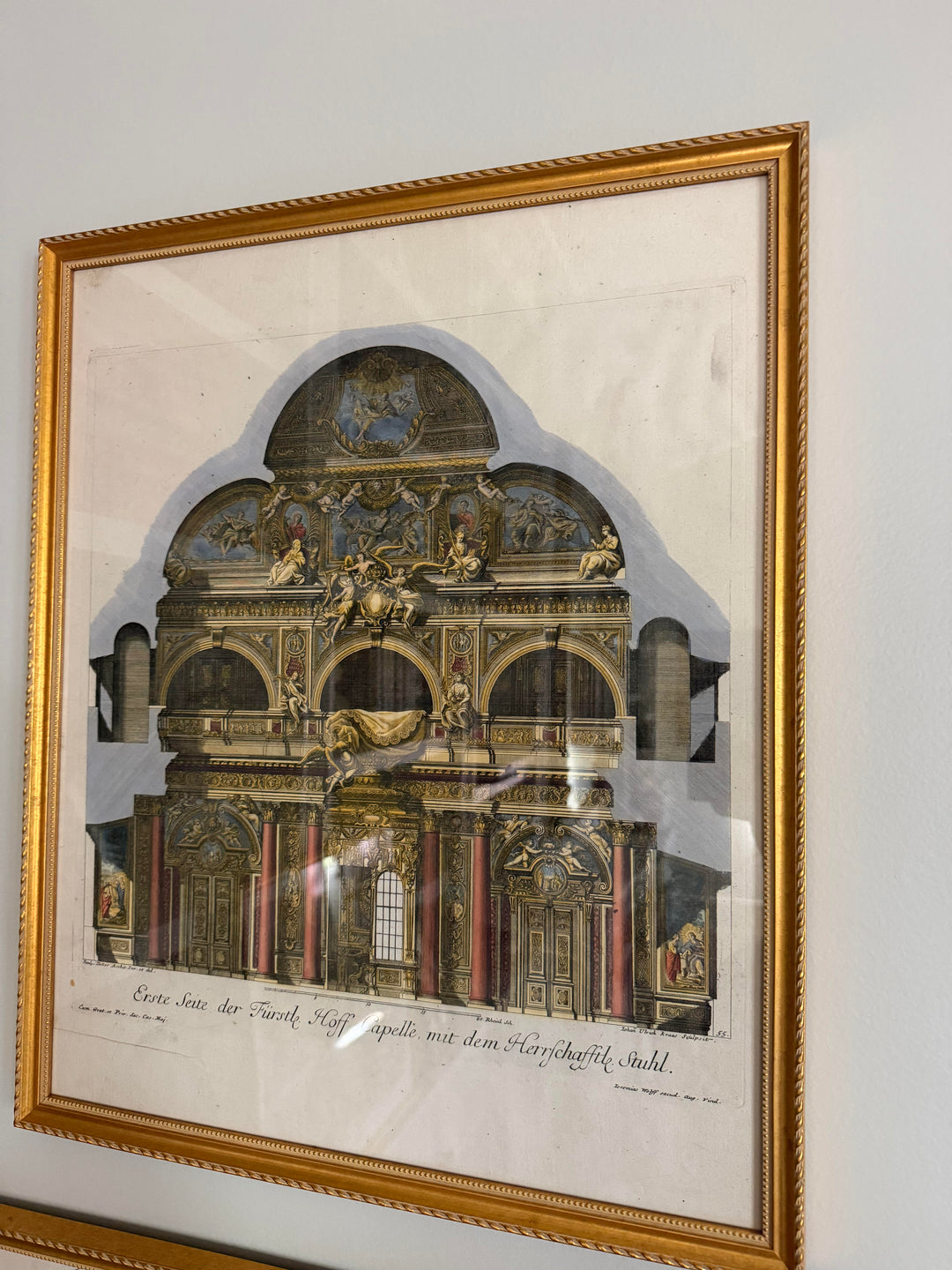18th Century Hand Colored Framed Engraving